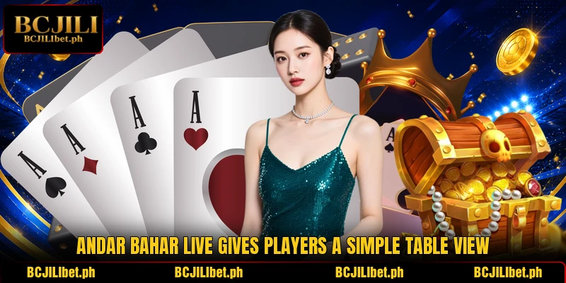Andar Bahar Live gives players a simple table view