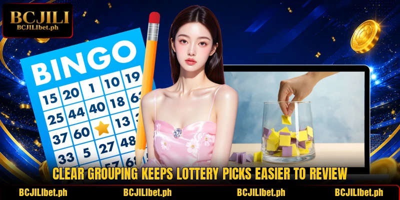 Clear grouping keeps lottery picks easier to review