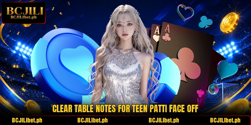 Clear table notes for Teen Patti Face Off Clear table notes for Teen Patti Face Off