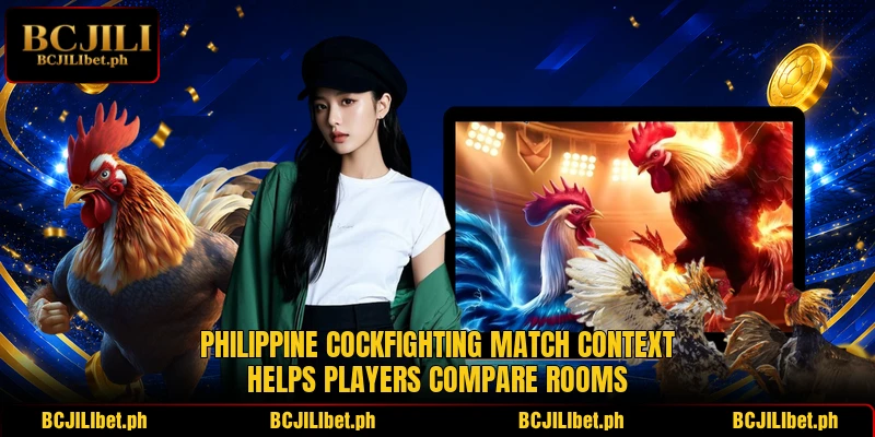 Philippine cockfighting match context helps players compare rooms