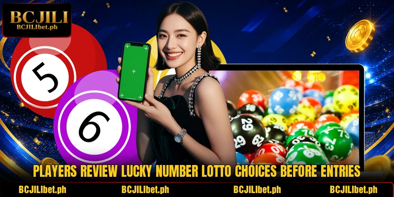 Players review lucky number lotto choices before entries Players review lucky number lotto choices before entries