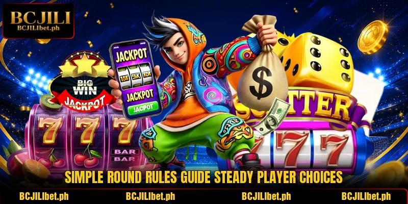 Simple round rules guide steady player choices Simple round rules guide steady player choices