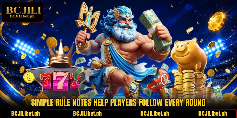 Simple rule notes help players follow every round