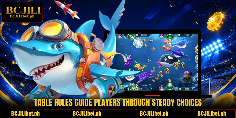 Table rules guide players through steady choices